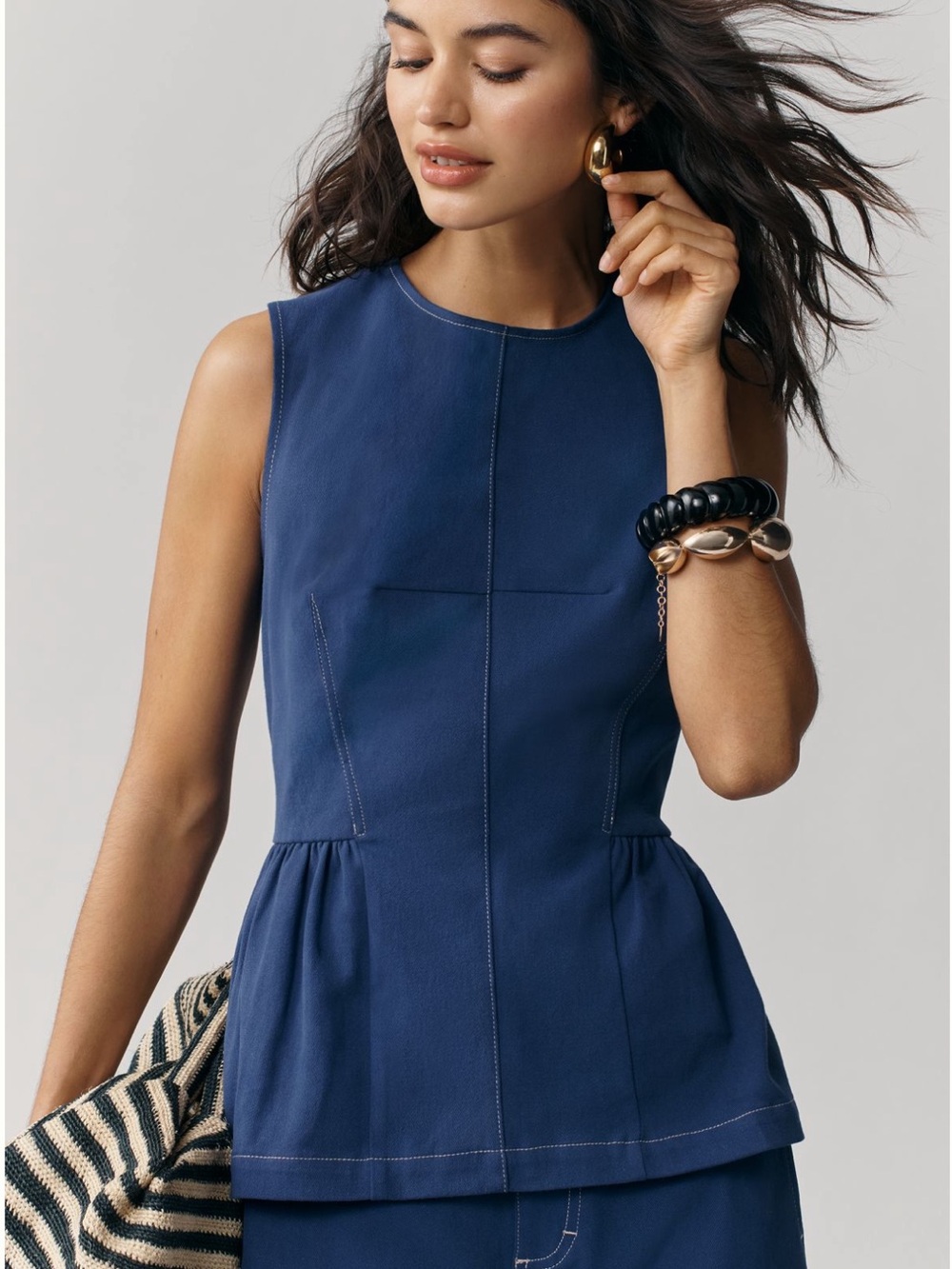 Maeve Crew-Neck Peplum top size XXS